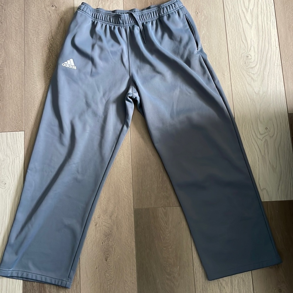 Grey adidas sweatpants mens large